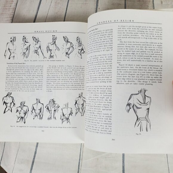 Vintage M.S. Hillhouse Dress Design Draping and Flat Pattern Making Hardcover - Picture 5 of 16